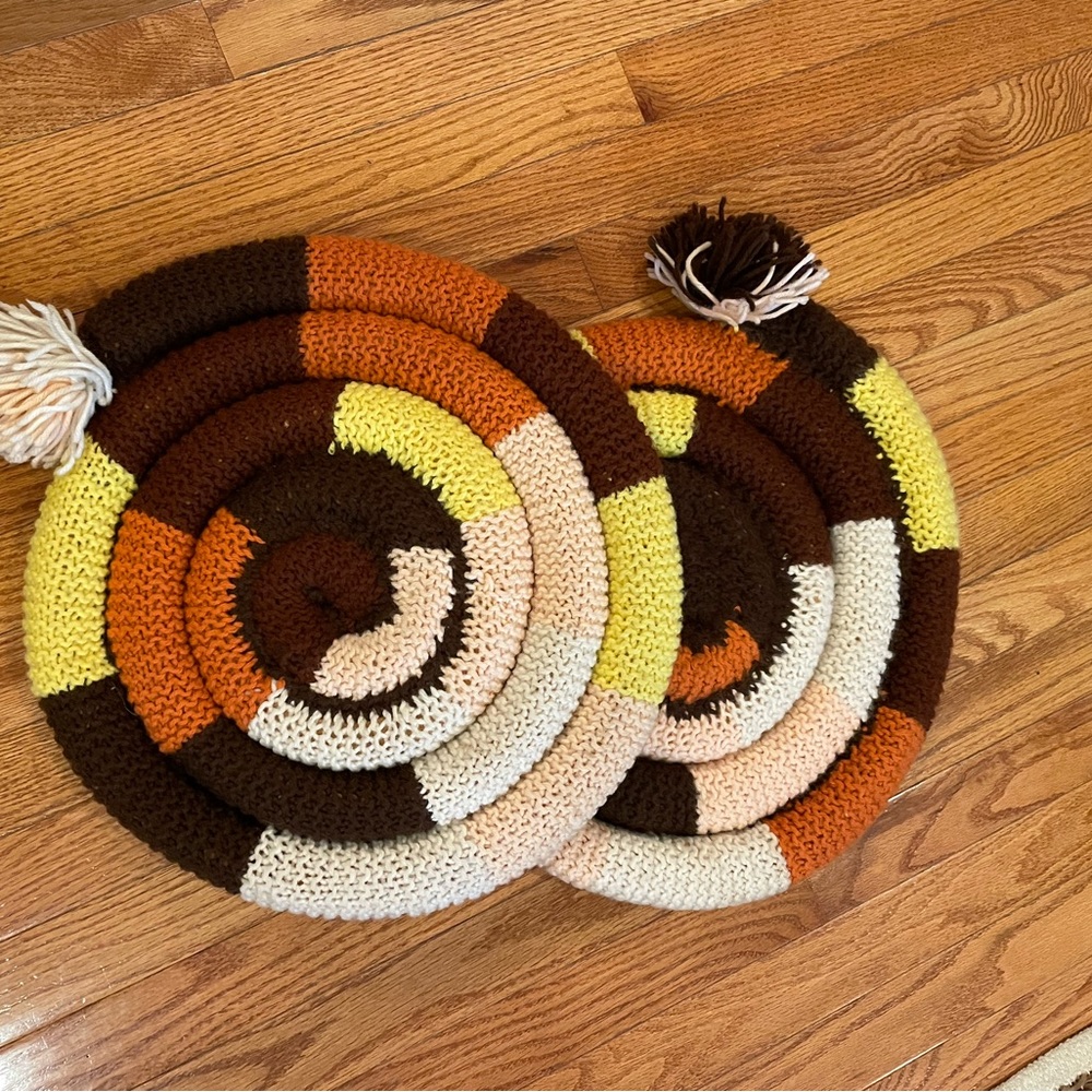 Vintage handmade seat cushions